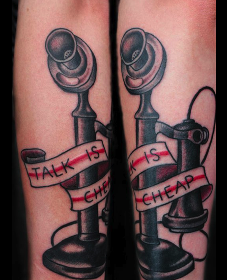 Tattoos - Old School Phone Tattoo - 57326